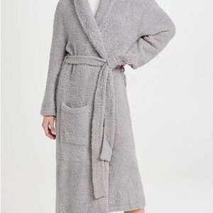 Barefoot Dreams Women's Plush Gray Robe with Belt